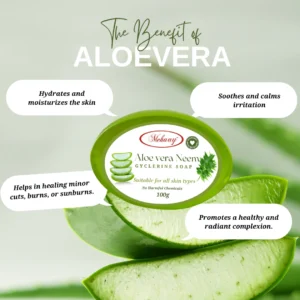 Mehaay naturals Aloevera Neem glycerine soap (Pack of 4)