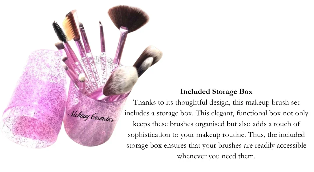 Mehaay Shiny Violet Makeup brushes Pack of 12 