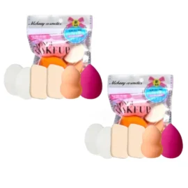 Makeup Sponge 2Pcs Blender + 4Pcs Puff (Pack of 2)