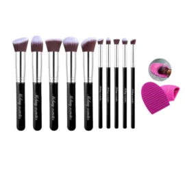 Mehaay Face Makeup Brushes With Brush Cleaner (Pack of 11)