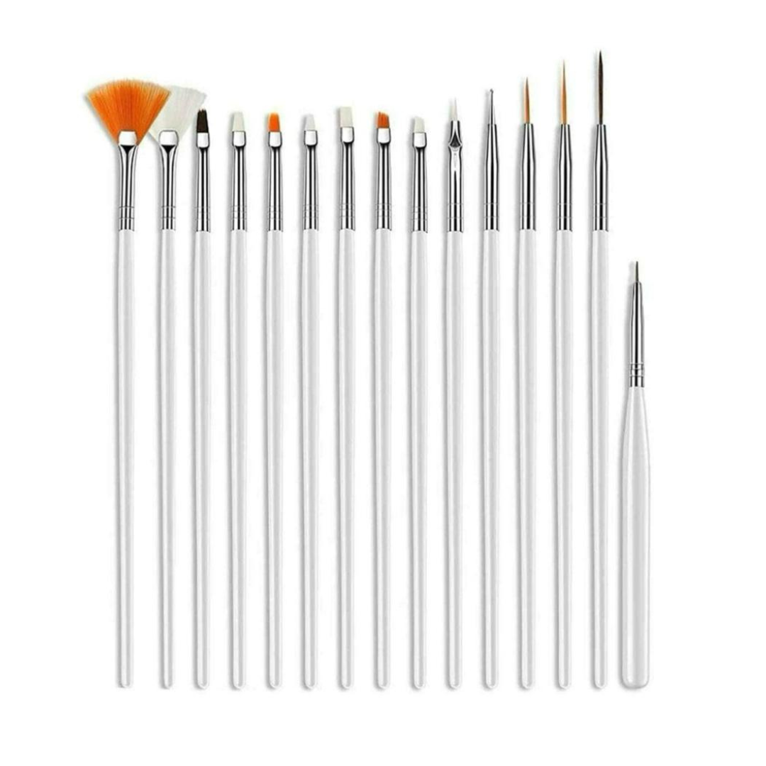 Mehaay Cosmetics Nail Art Kit - 48 Pcs Glass Bottles Glitter Stones, 100 Nails, 5 Nail Dotting Pen with 2 Glue