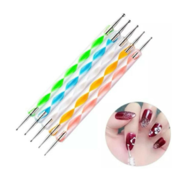 Mehaay Cosmetics  Nail Art Kit – 48 Pcs Glass Bottles Glitter Stones, 100 Nails, 5 Nail Dotting Pen with 2 Glue