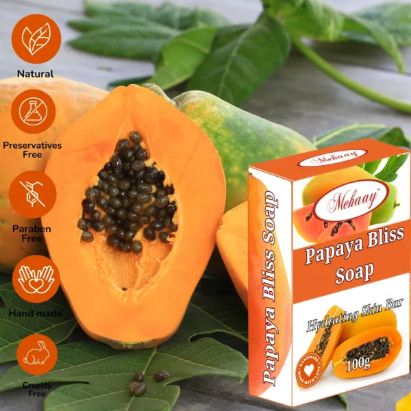 Mehaay naturals Papaya Soap (Pack of 2)