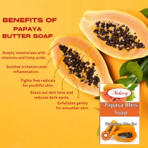  Mehaay naturals Papaya Soap (Pack of 2)