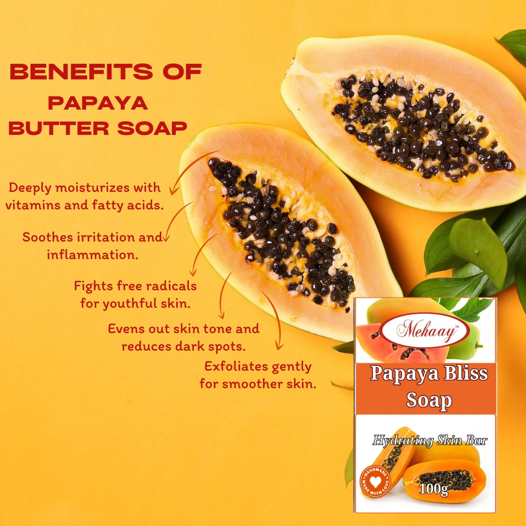 Mehaay naturals Papaya Soap (Pack of 2)