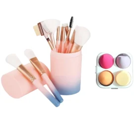 Makeup Brush With Storage and Beauty Blender