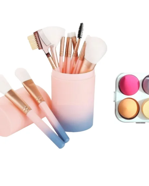 Makeup Brush With Storage and Beauty Blender