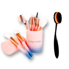 Mehaay Makeup brushes with storage Foundation brush and Brush cleaner Pack 15