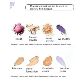 Mehaay Makeup brushes with storage with Foundation brush