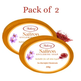 Mehaay Naturals Saffron Glycerine Soap (Pack of 2)