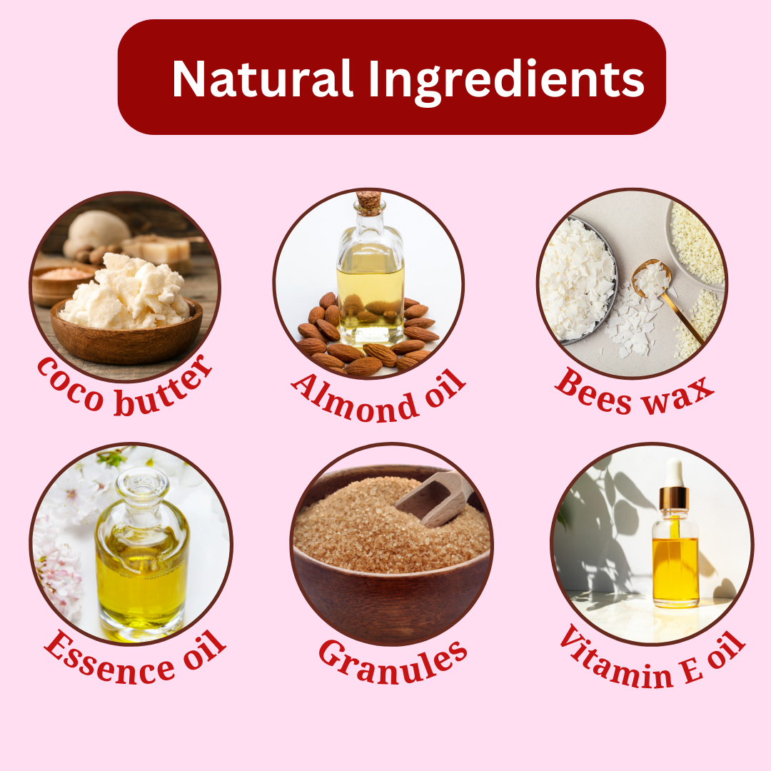 Mehaay Naturals Strawberry Lip Scrub