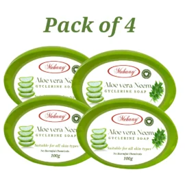 Mehaay Naturals Aloevera Neem Glycerine Soap (Pack of 4)