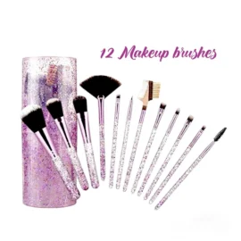 Mehaay Shiny Violet Makeup Brushes Pack of 12