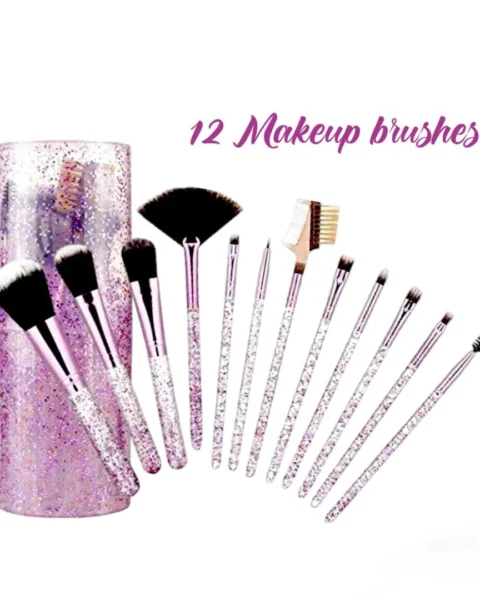 Mehaay Shiny Violet Makeup Brushes Pack of 12