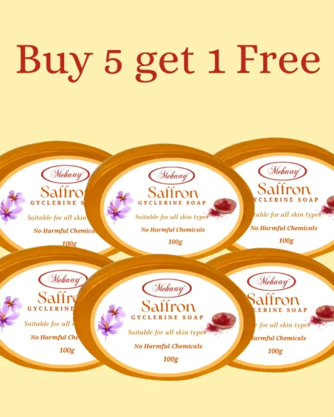 Saffron Glycerine Soap Pack of 6