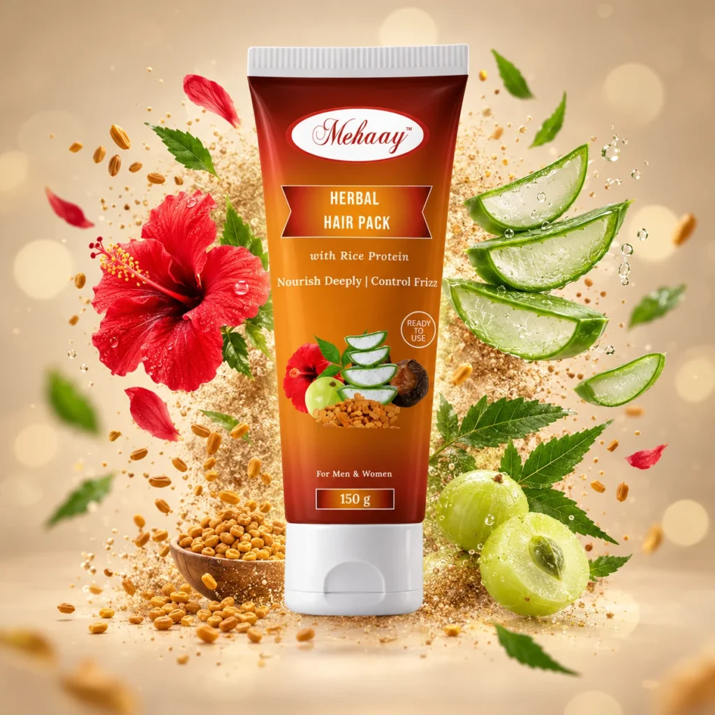 Mehaay Herbal Hair Pack for healthy and thick hair
