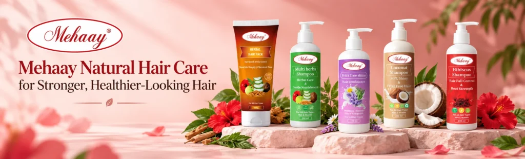 Mehaay range of hair care collection for natural and healthier hair.